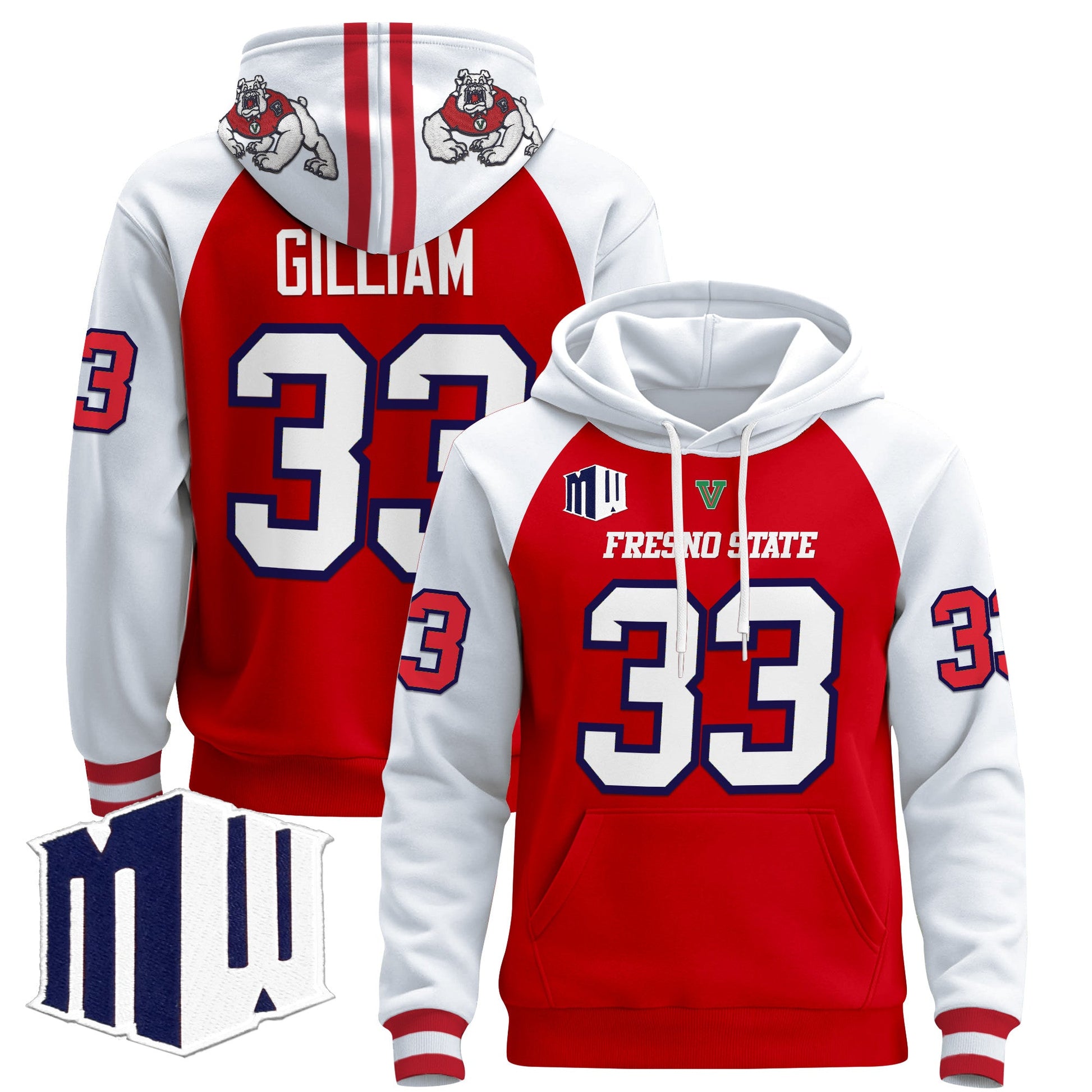 Men's Fresno State Bulldogs 2024 Pullover Hoodie - All Stitched