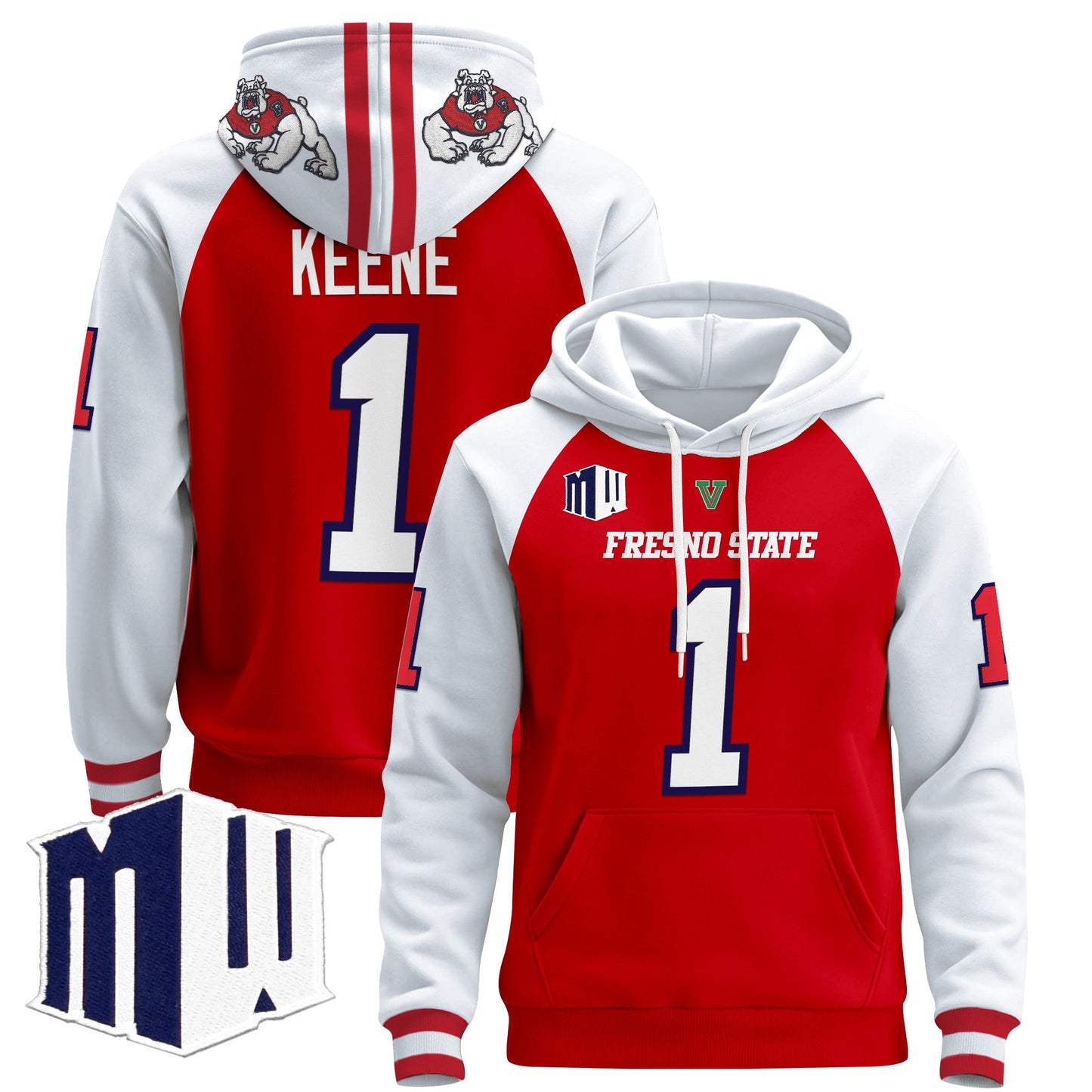 Men's Fresno State Bulldogs 2024 Pullover Hoodie - All Stitched