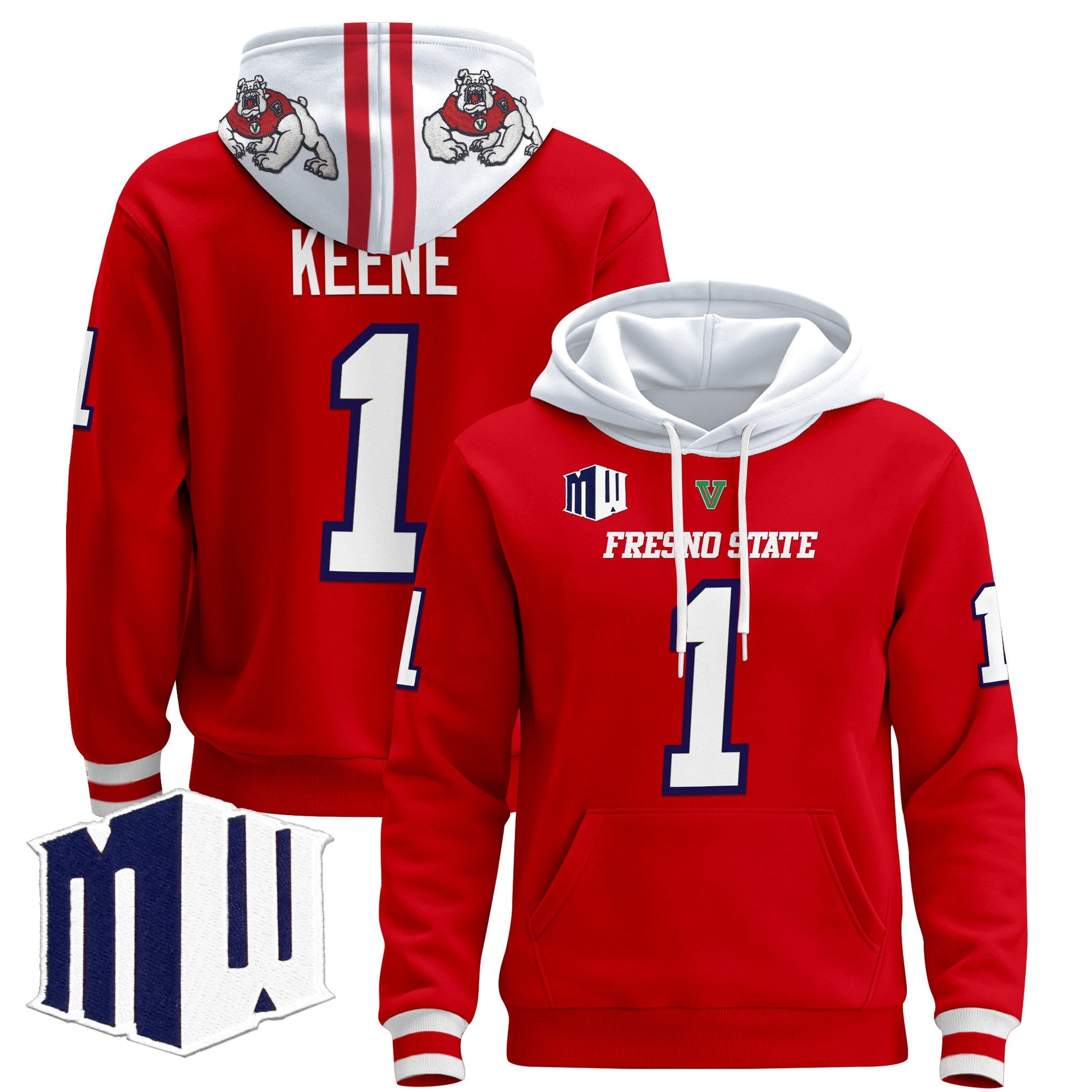 Men's Fresno State Bulldogs 2024 Pullover Hoodie - All Stitched
