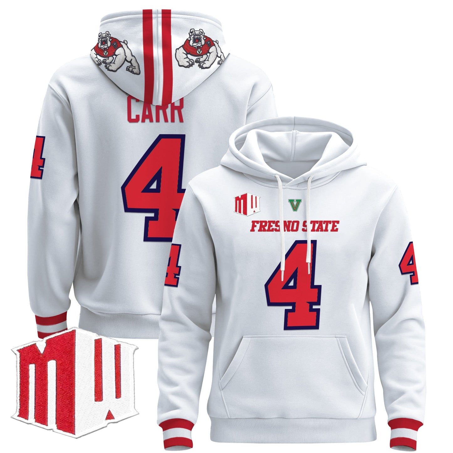 Men's Fresno State Bulldogs 2024 Pullover Hoodie - All Stitched