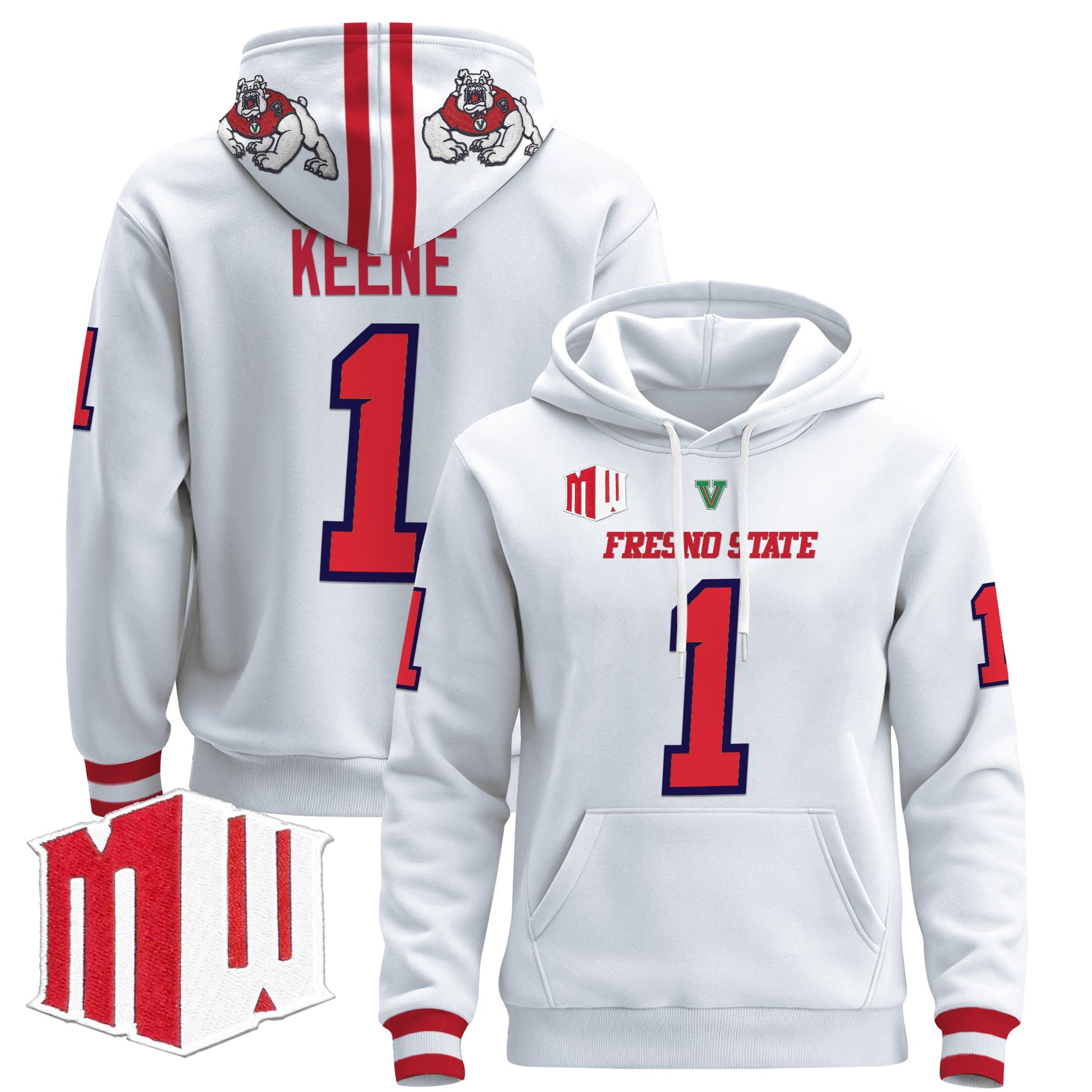 Men's Fresno State Bulldogs 2024 Pullover Hoodie - All Stitched
