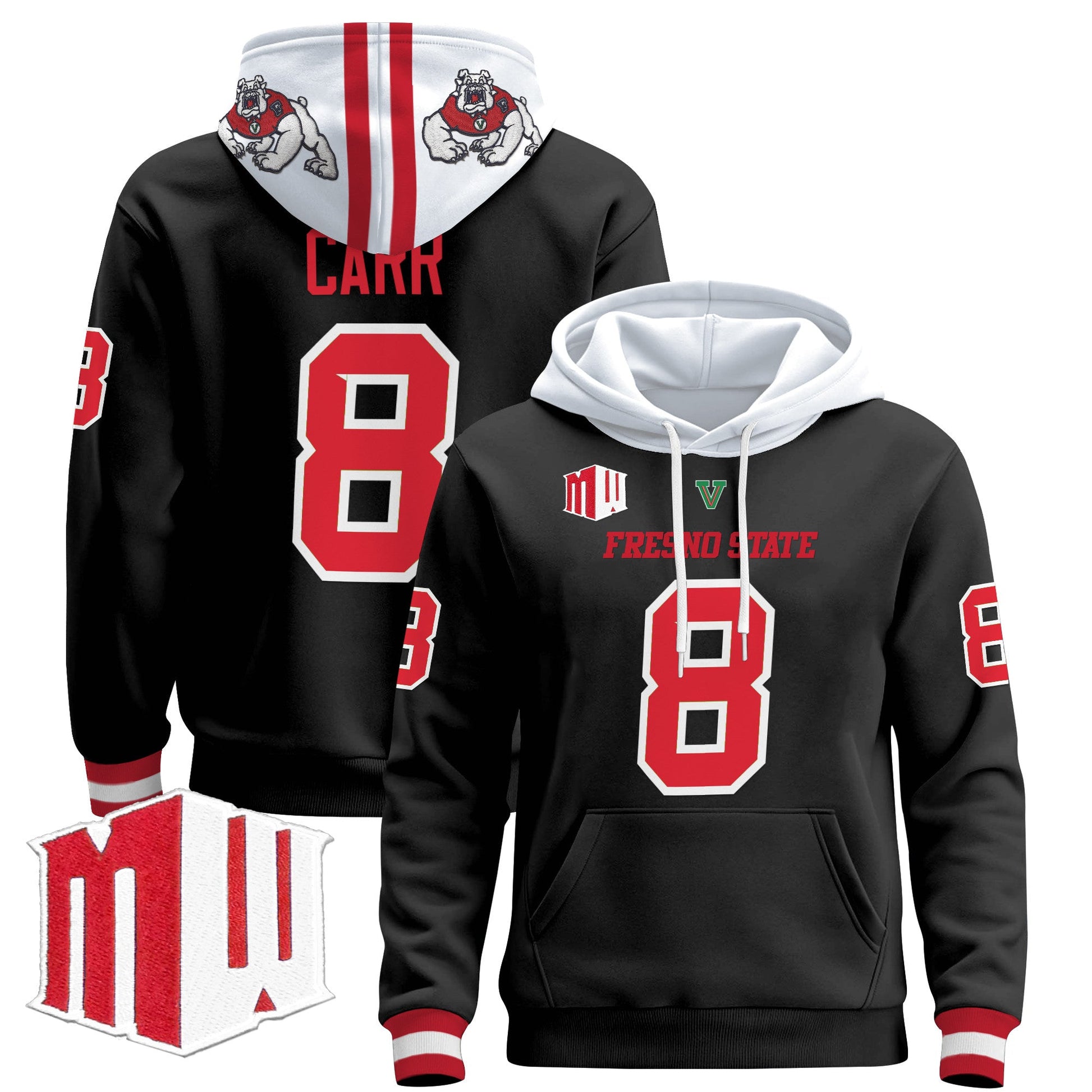 Men's Fresno State Bulldogs 2024 Pullover Hoodie - All Stitched