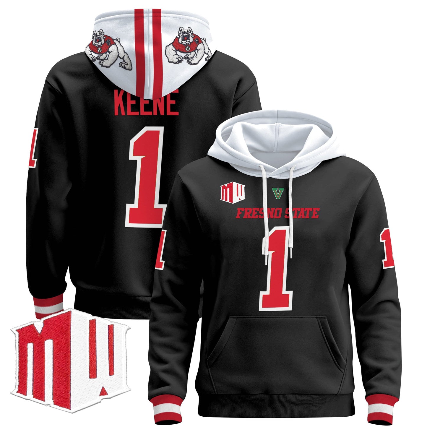 Men's Fresno State Bulldogs 2024 Pullover Hoodie - All Stitched