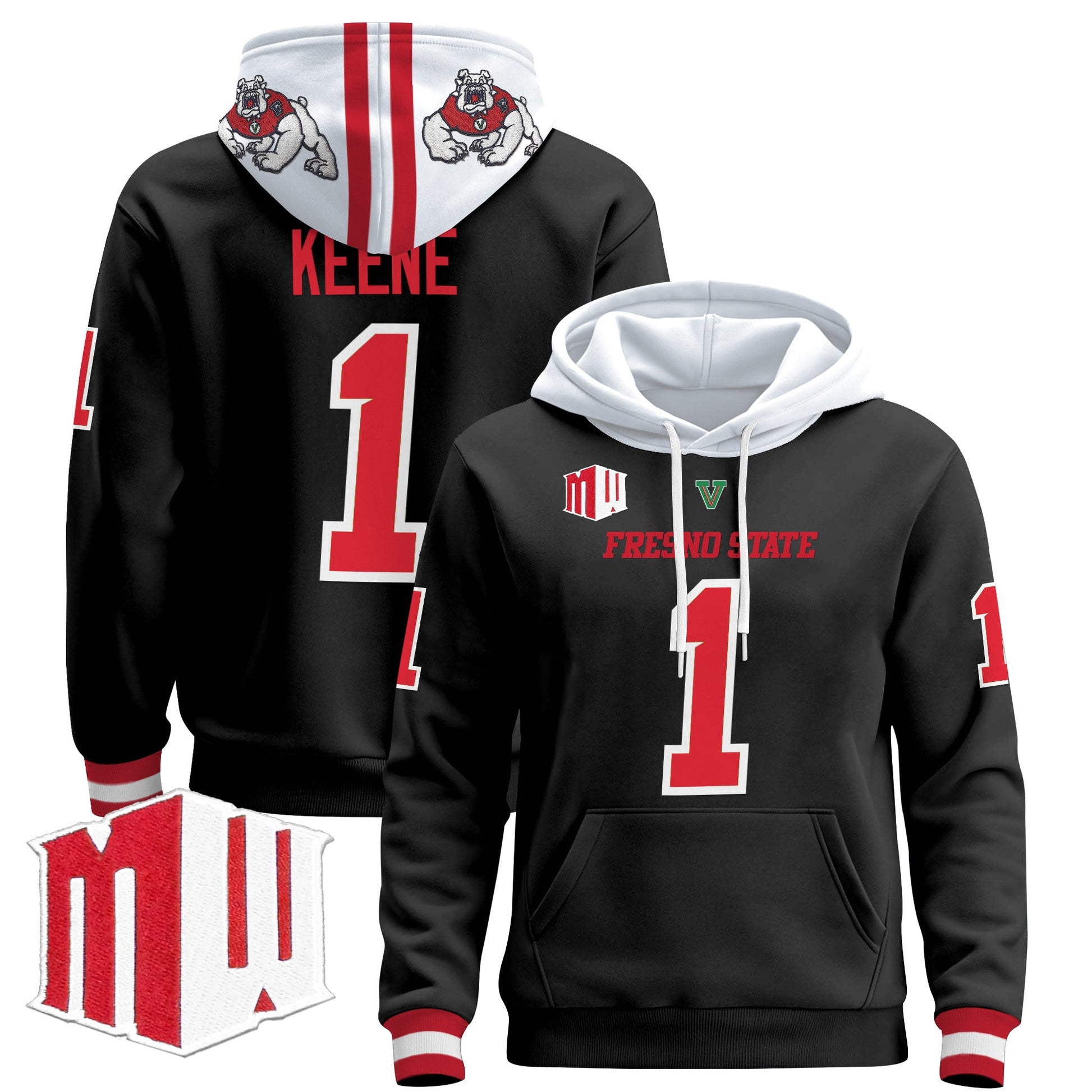 Men's Fresno State Bulldogs 2024 Pullover Hoodie - All Stitched