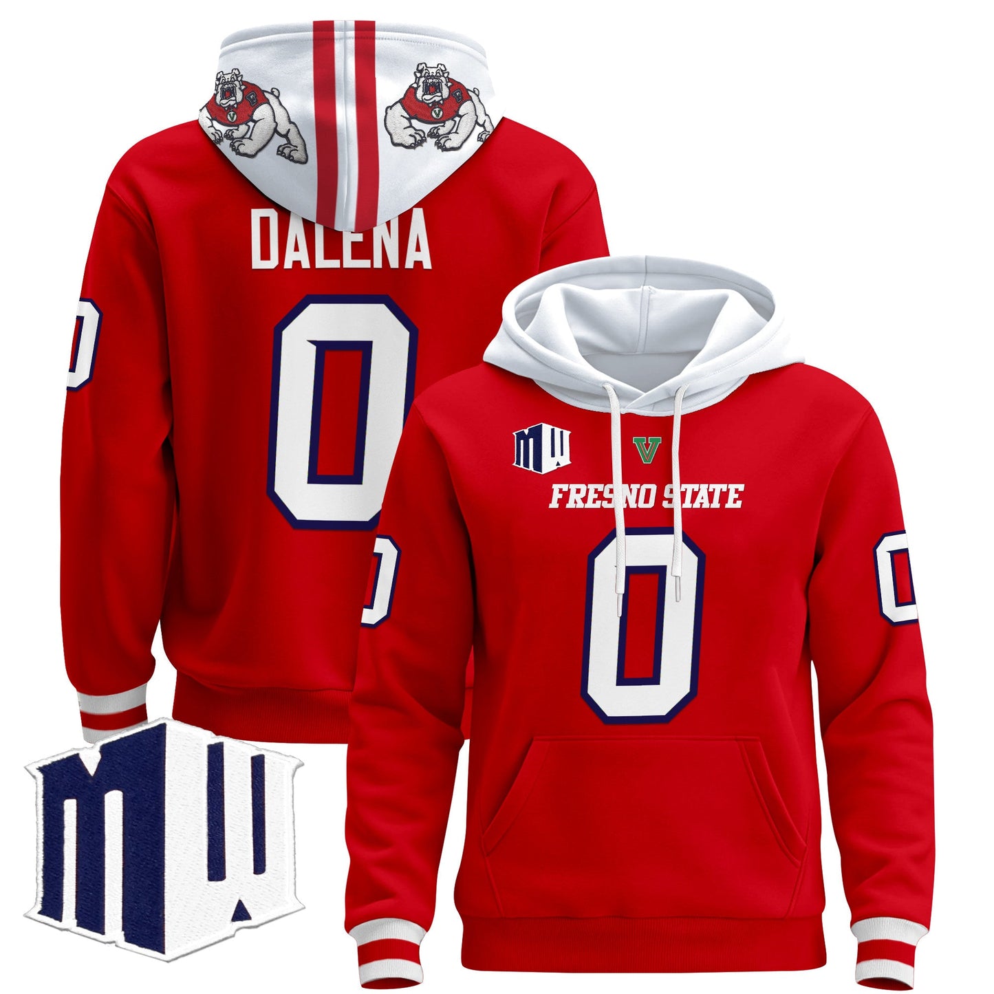 Men's Fresno State Bulldogs 2024 Pullover Hoodie - All Stitched