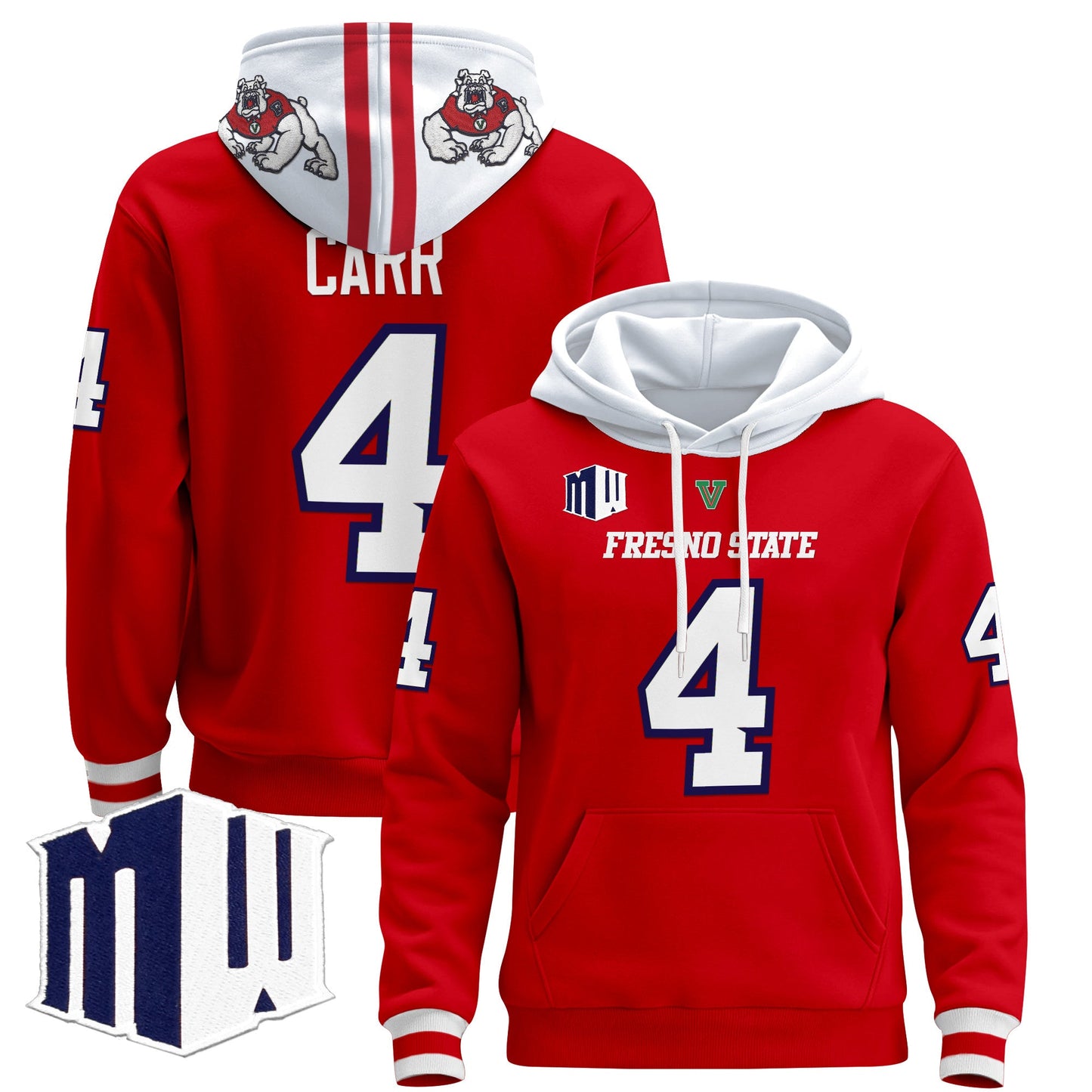 Men's Fresno State Bulldogs 2024 Pullover Hoodie - All Stitched