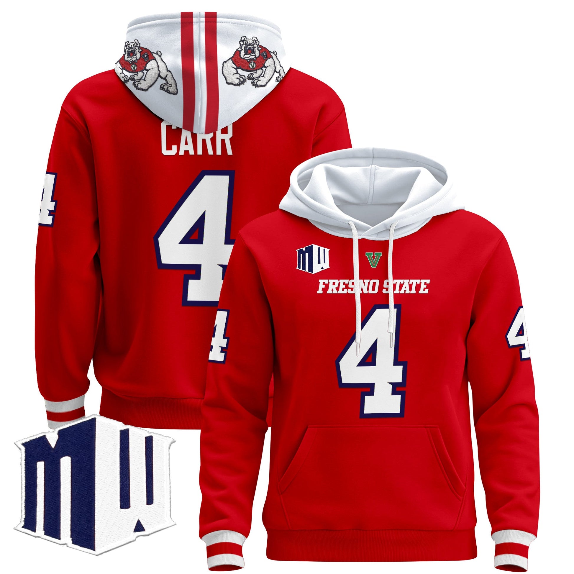 Men's Fresno State Bulldogs 2024 Pullover Hoodie - All Stitched