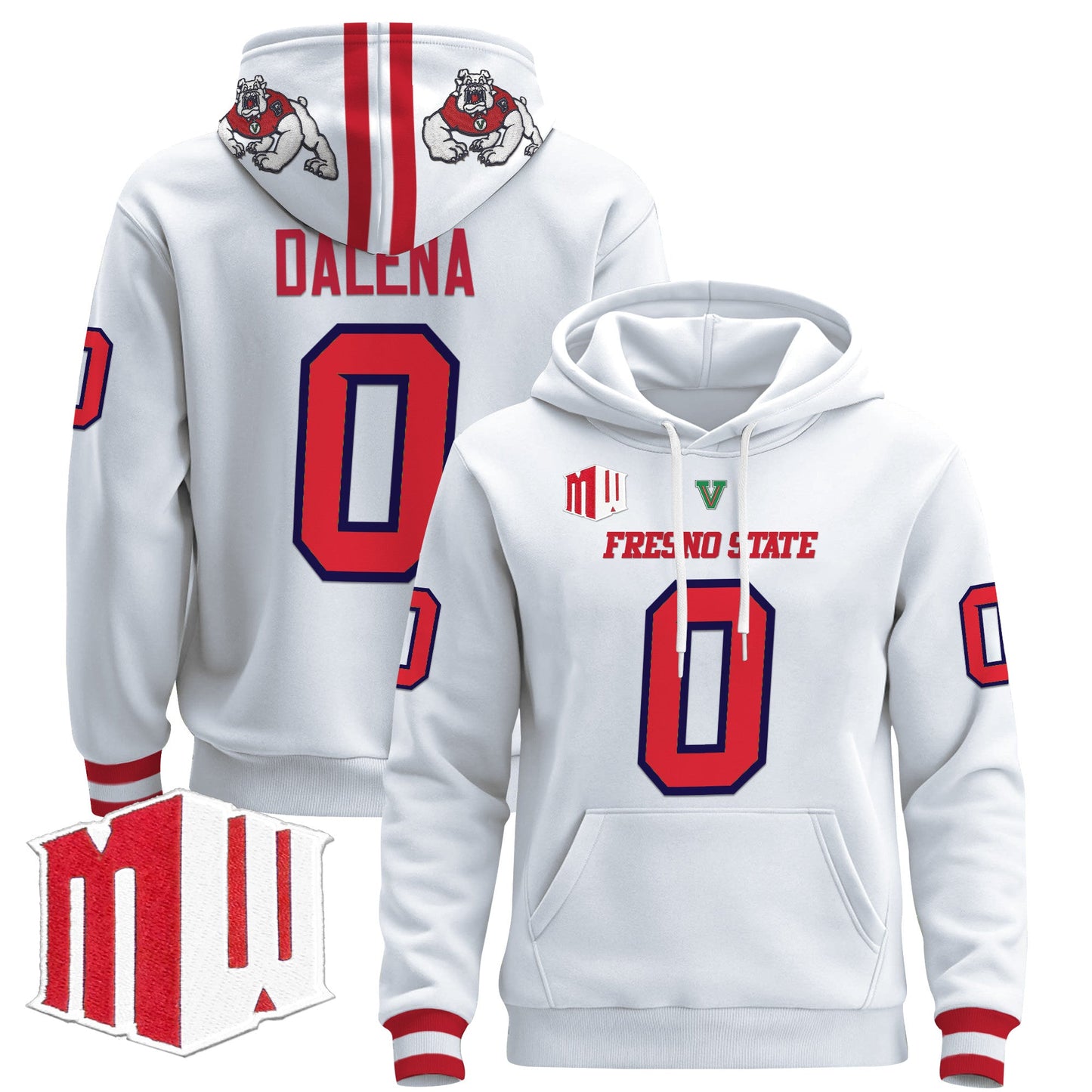 Men's Fresno State Bulldogs 2024 Pullover Hoodie - All Stitched