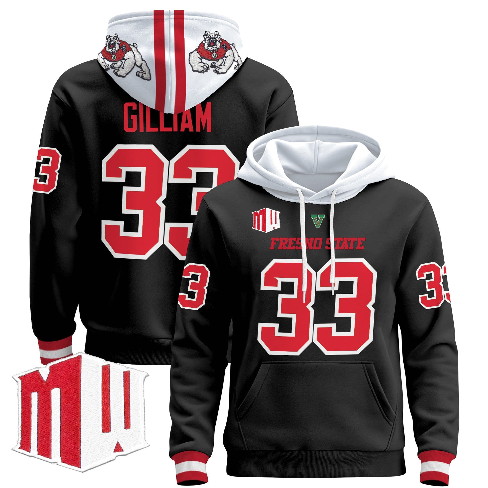 Men's Fresno State Bulldogs 2024 Pullover Hoodie - All Stitched