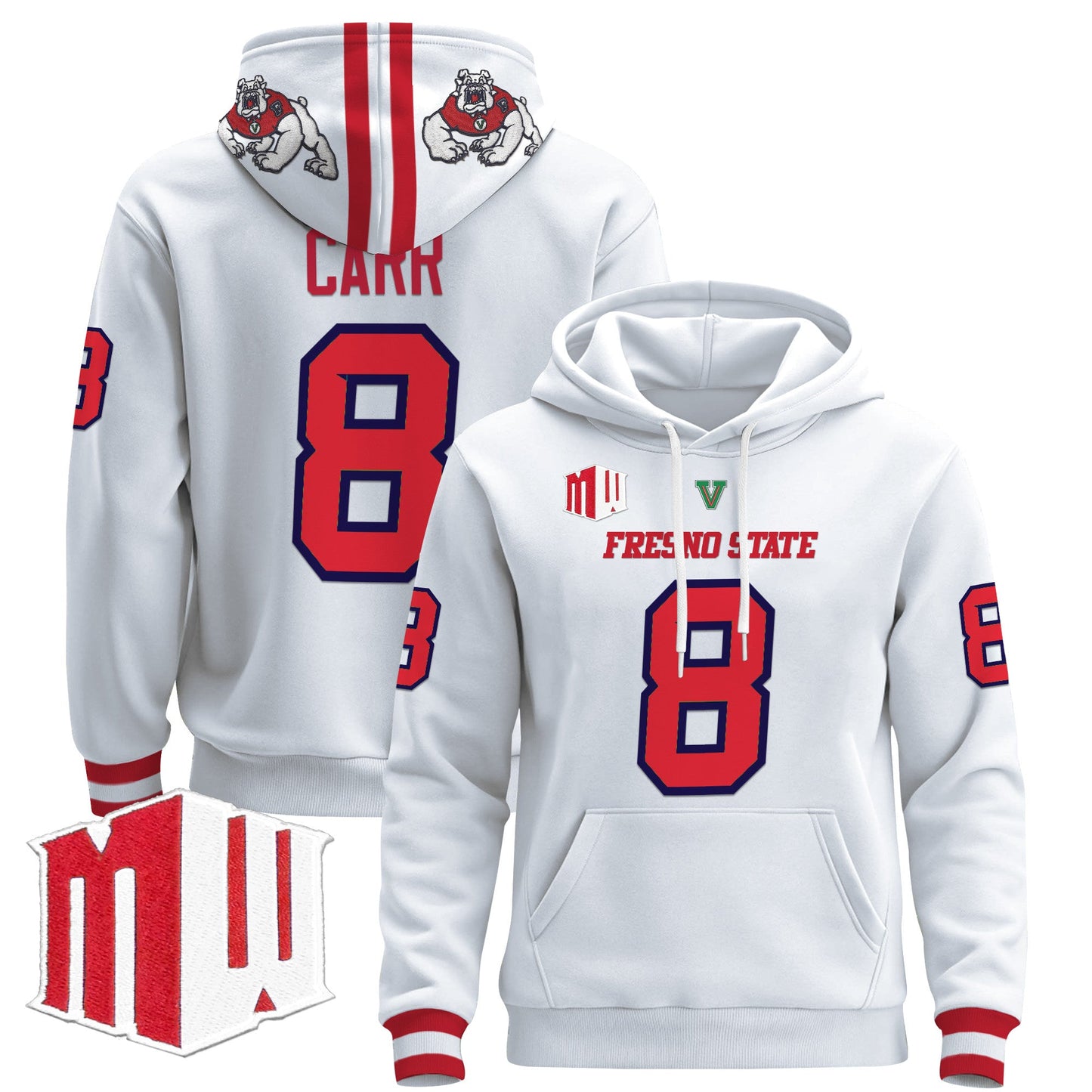Men's Fresno State Bulldogs 2024 Pullover Hoodie - All Stitched