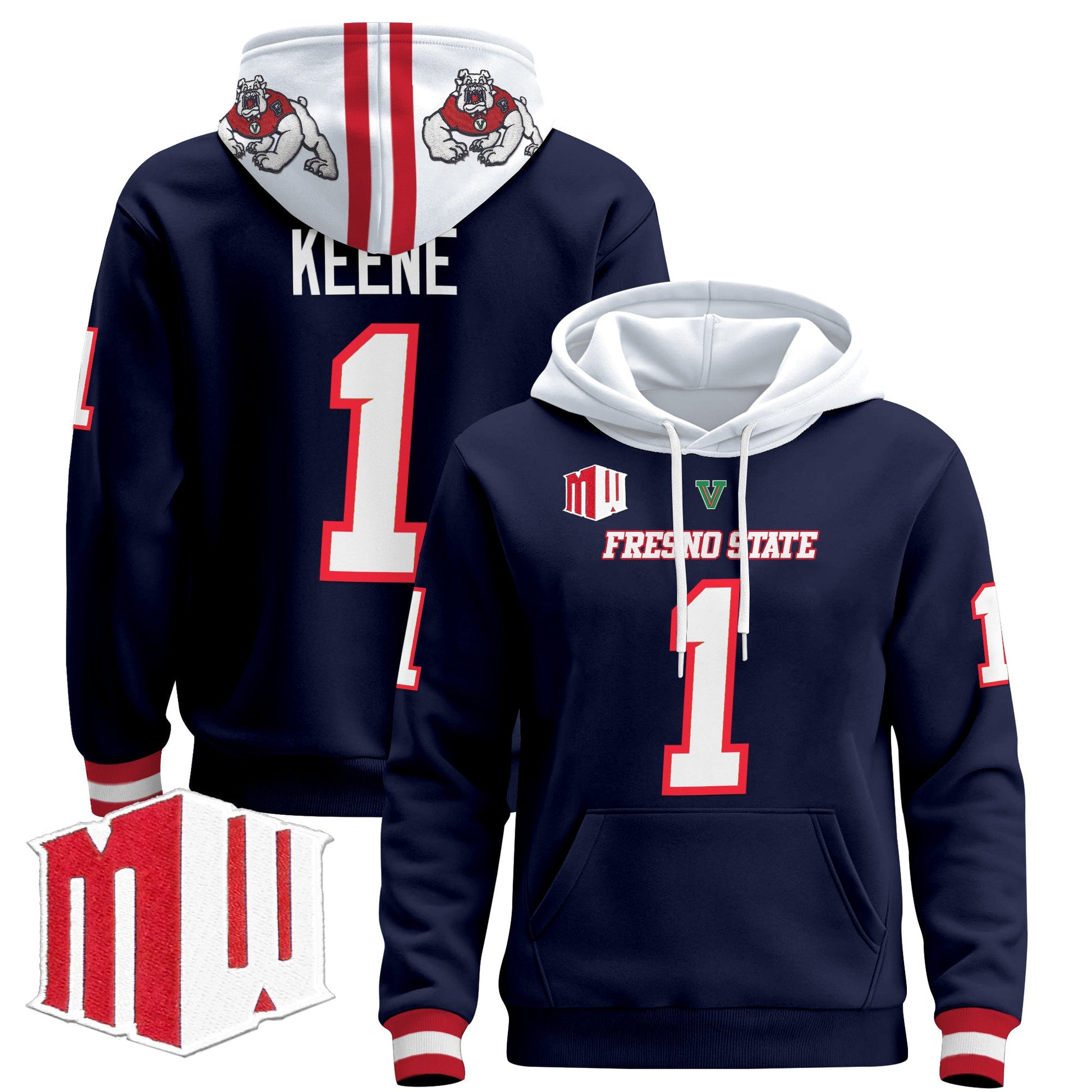 Men's Fresno State Bulldogs 2024 Pullover Hoodie - All Stitched