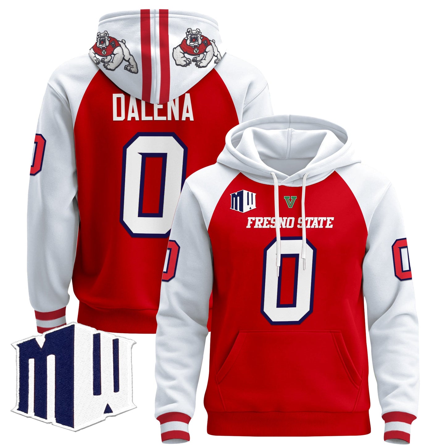Men's Fresno State Bulldogs 2024 Pullover Hoodie - All Stitched