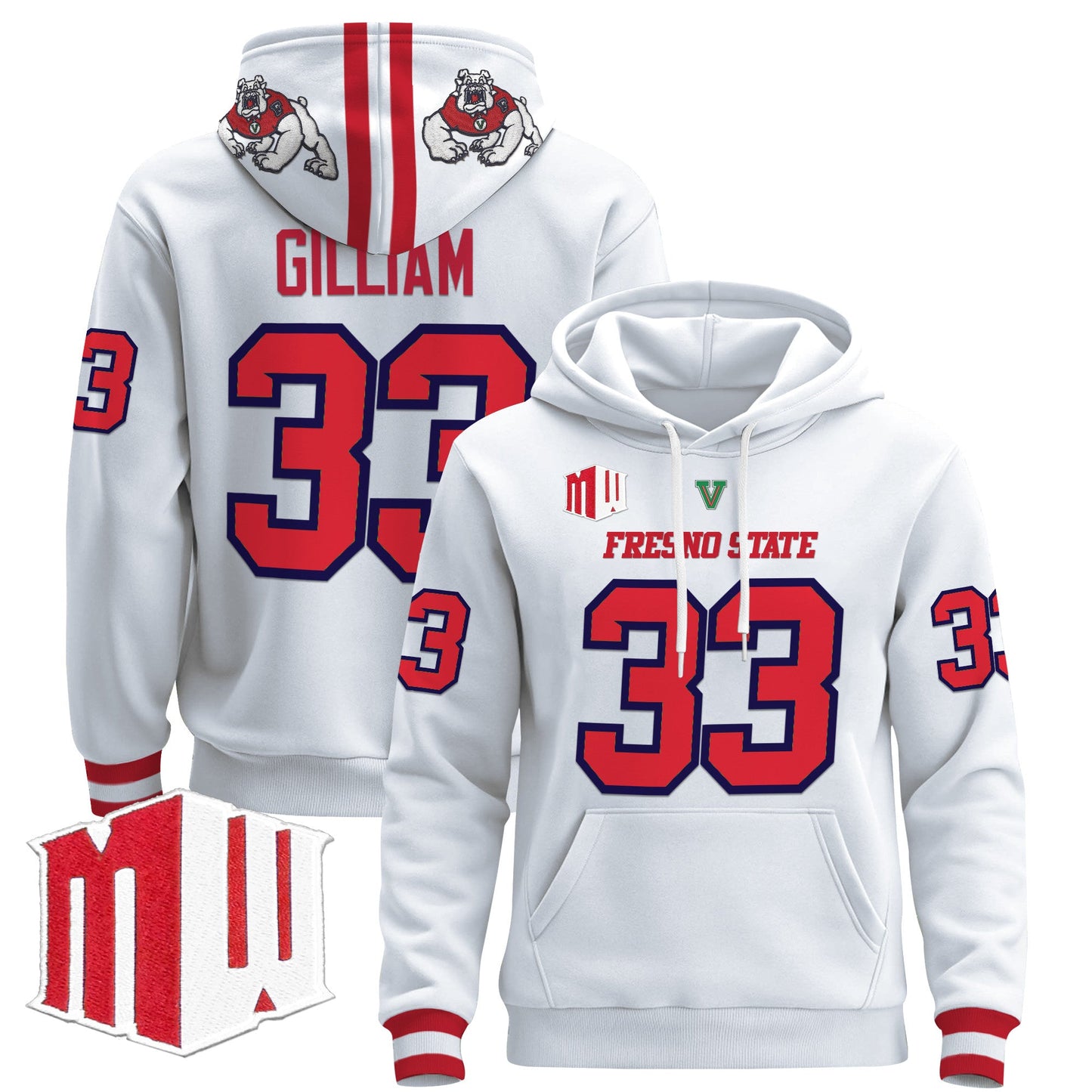 Men's Fresno State Bulldogs 2024 Pullover Hoodie - All Stitched