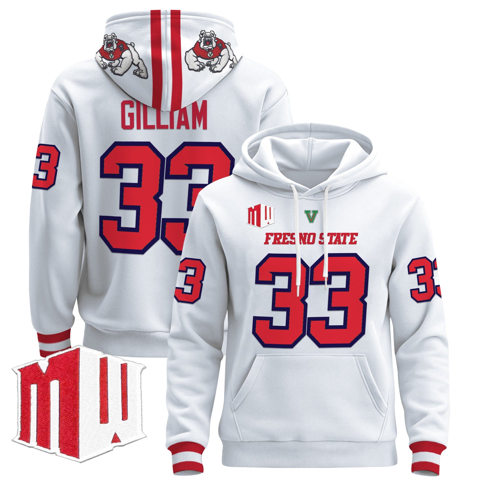 Men's Fresno State Bulldogs 2024 Pullover Hoodie - All Stitched