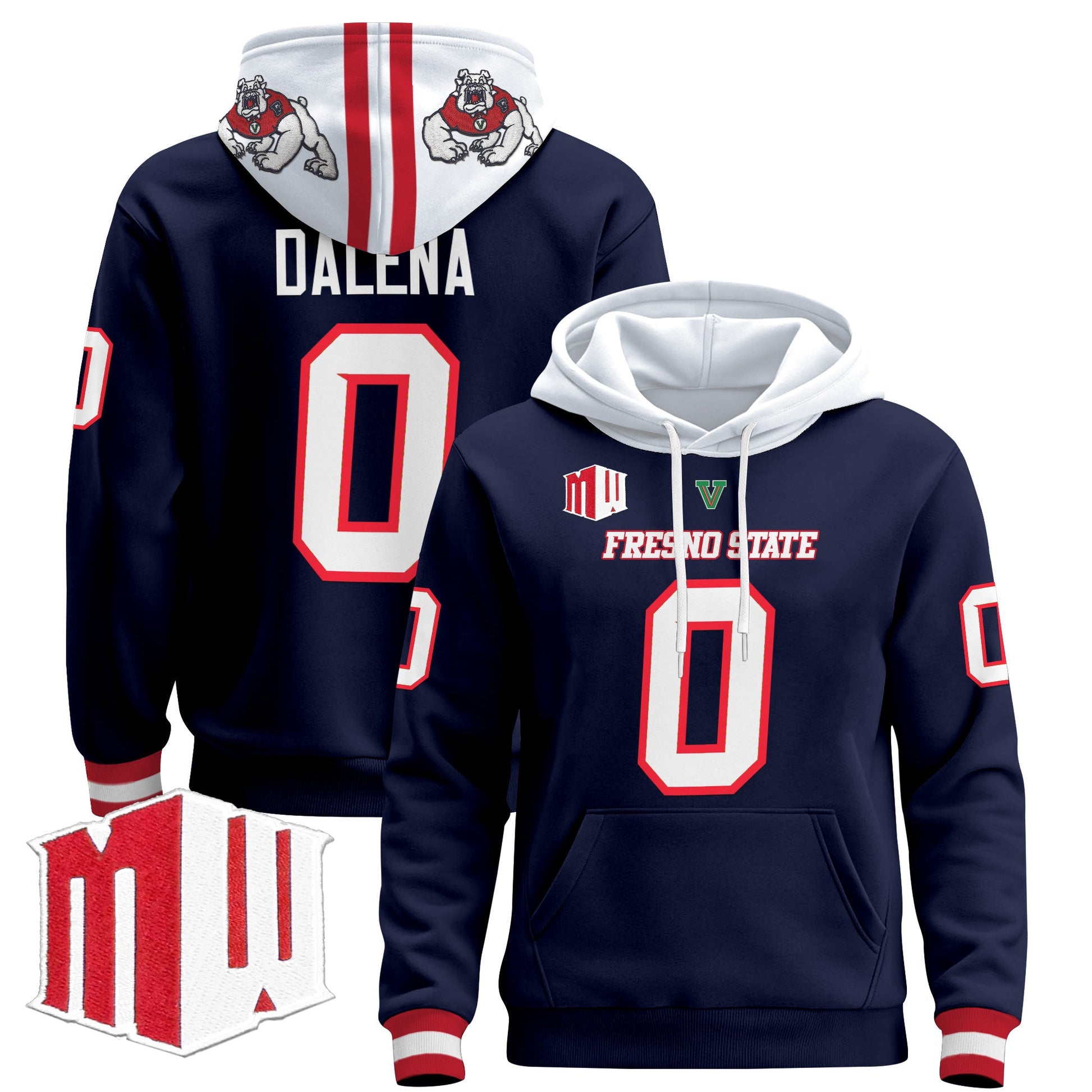 Men's Fresno State Bulldogs 2024 Pullover Hoodie - All Stitched