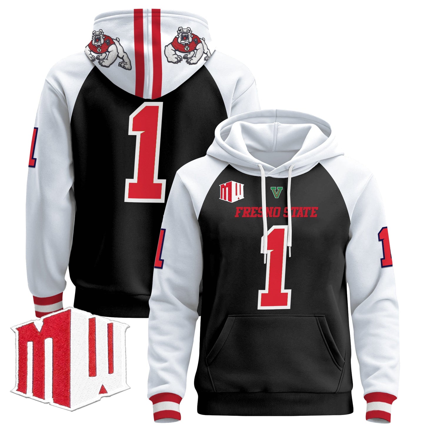 Men's Fresno State Bulldogs 2024 Pullover Hoodie - All Stitched