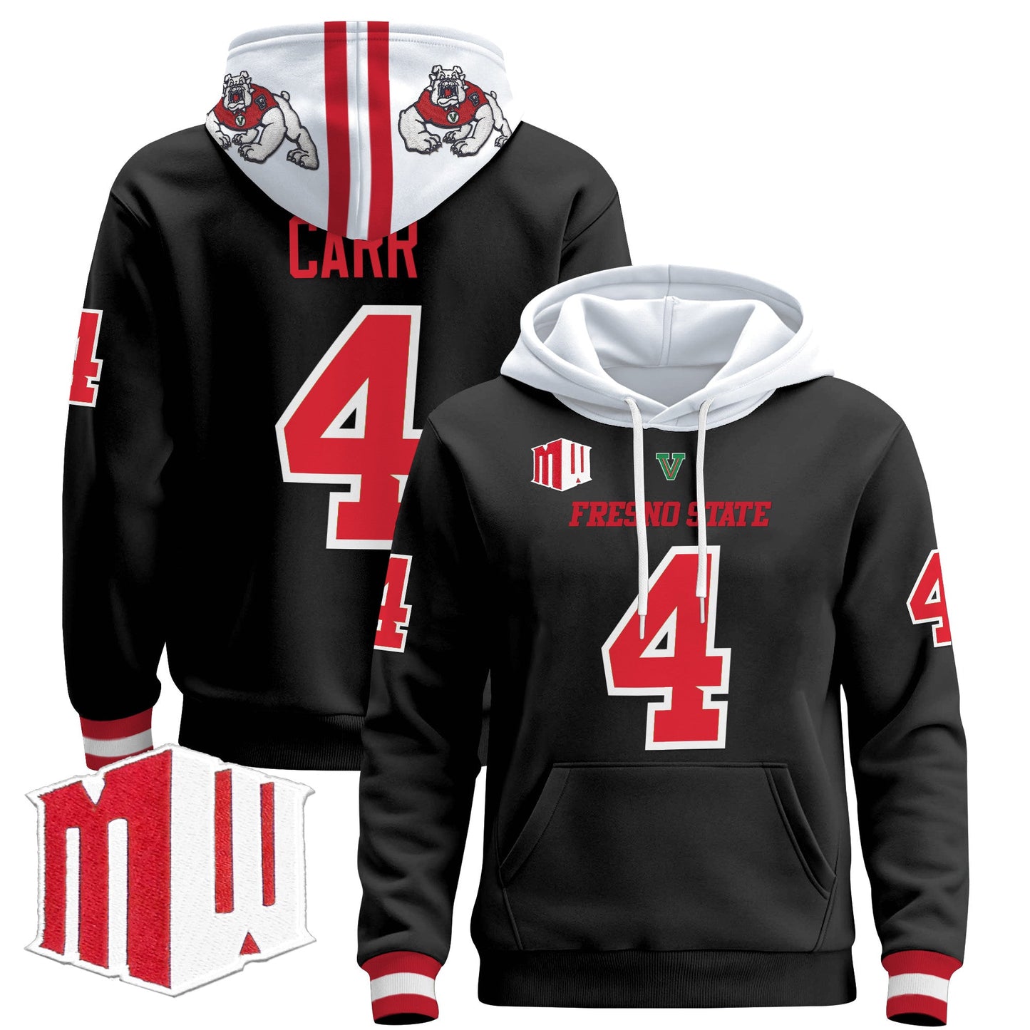 Men's Fresno State Bulldogs 2024 Pullover Hoodie - All Stitched