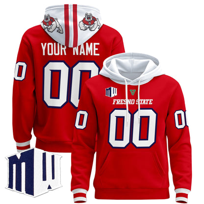 Fresno State Bulldogs 2024 Custom Pullover Hoodie - All Stitched