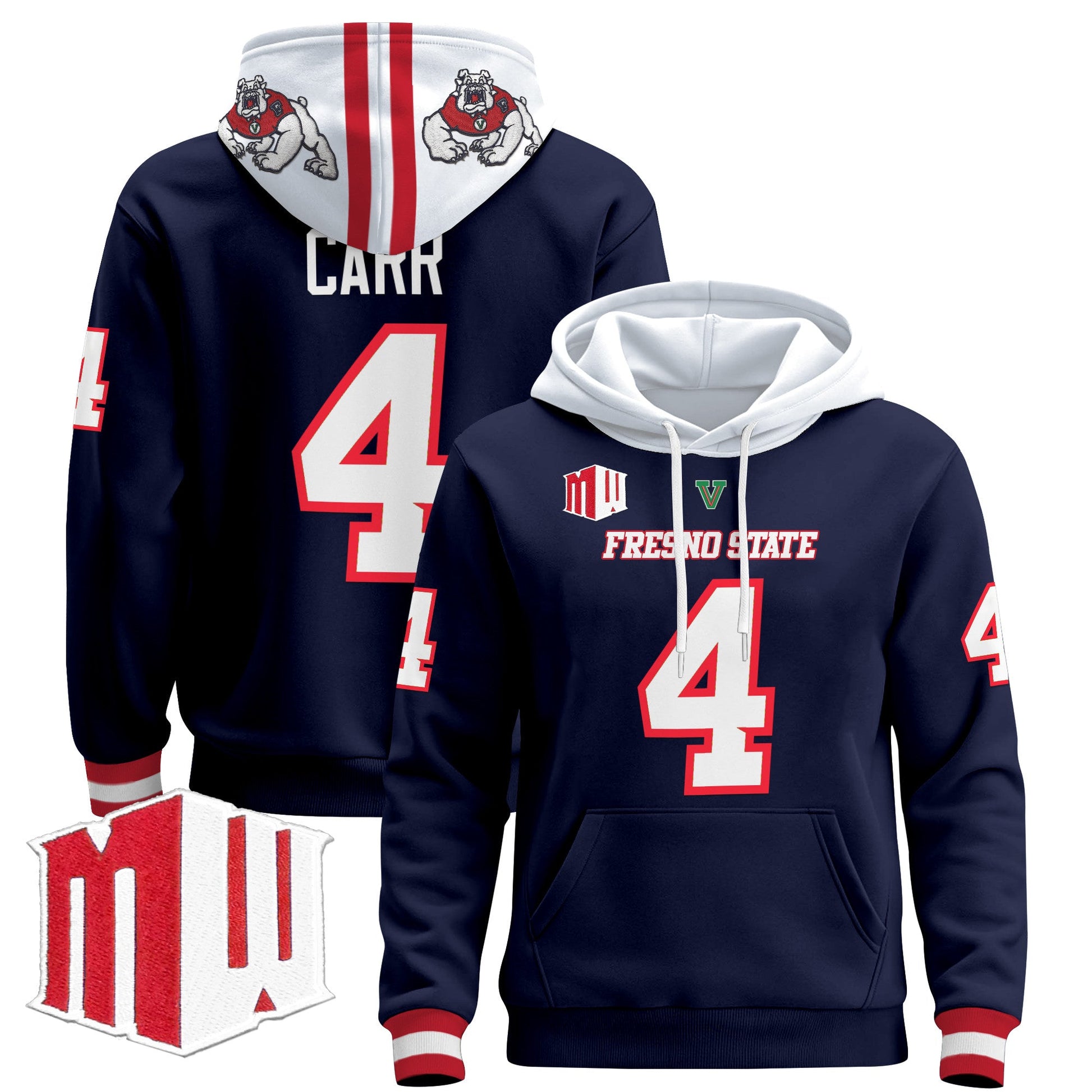 Men's Fresno State Bulldogs 2024 Pullover Hoodie - All Stitched