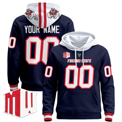 Fresno State Bulldogs 2024 Custom Pullover Hoodie - All Stitched