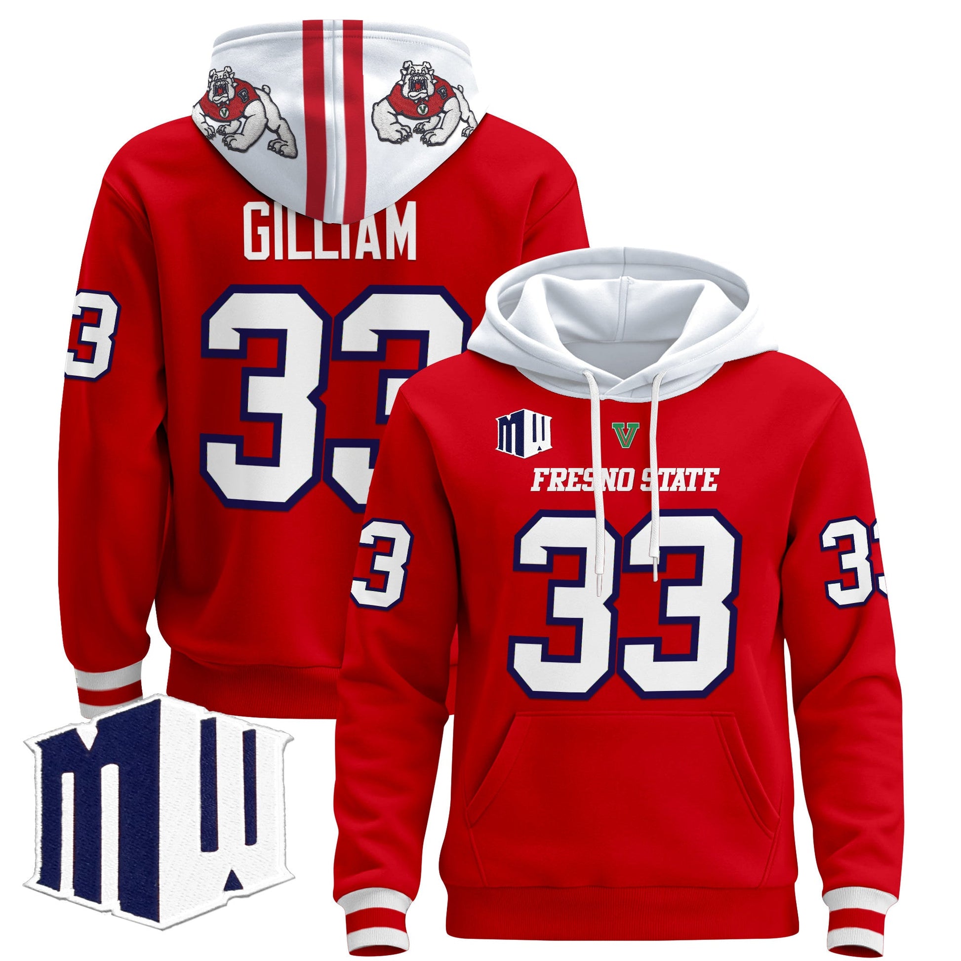 Men's Fresno State Bulldogs 2024 Pullover Hoodie - All Stitched