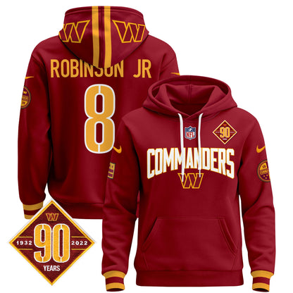 Washington Commanders 2024 Pullover Hoodie V2- All Stitched