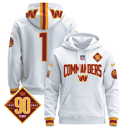 Washington Commanders 2024 Pullover Hoodie V2- All Stitched