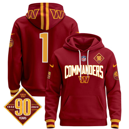 Washington Commanders 2024 Pullover Hoodie V2- All Stitched