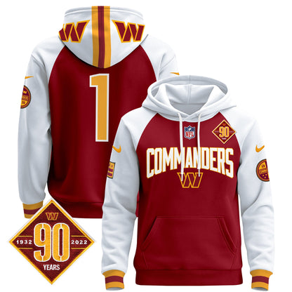 Washington Commanders 2024 Pullover Hoodie V2- All Stitched