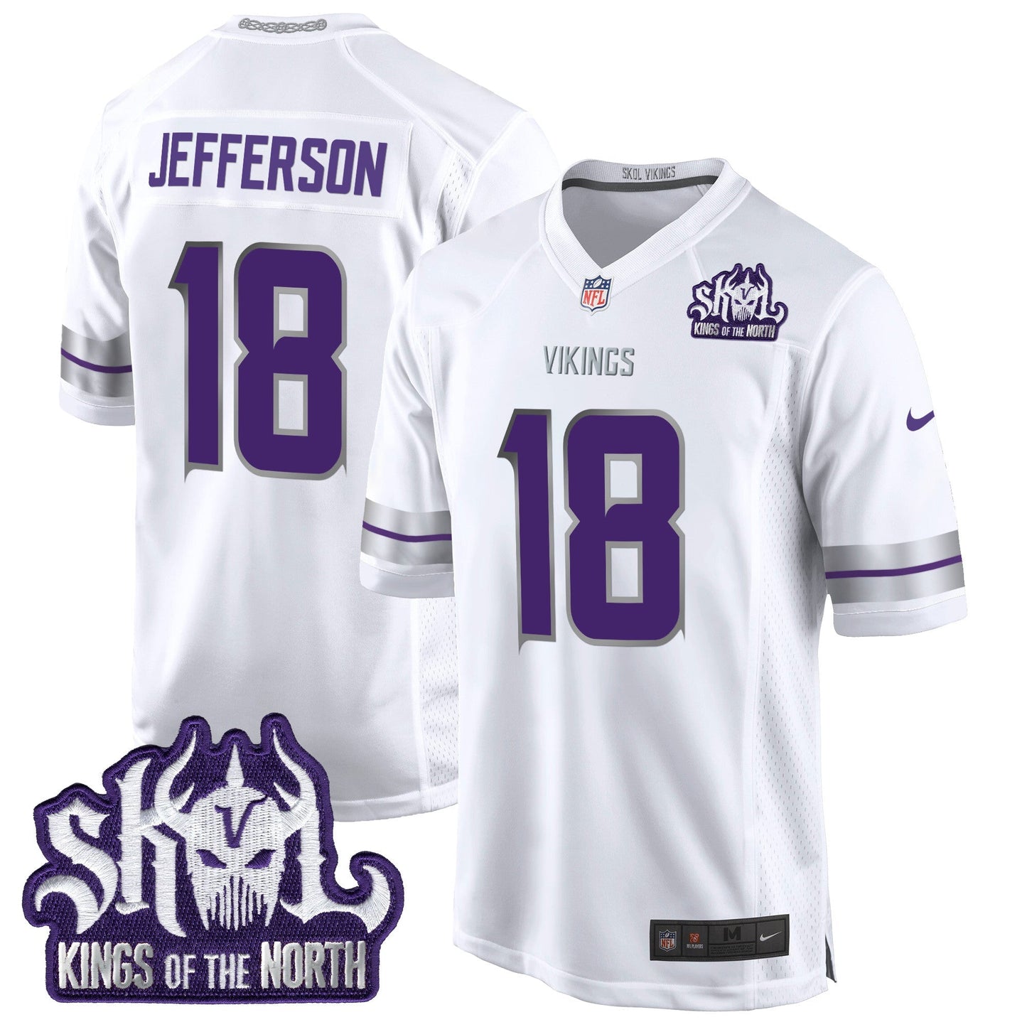 MIN 2024 Winter Warrior Skol Patch Game Jersey - All Stitched