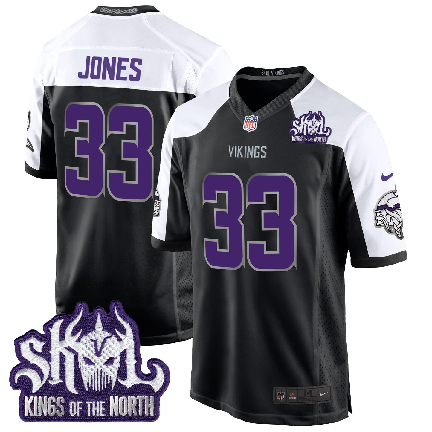 MIN 2024 Winter Warrior Skol Patch Game Jersey - All Stitched