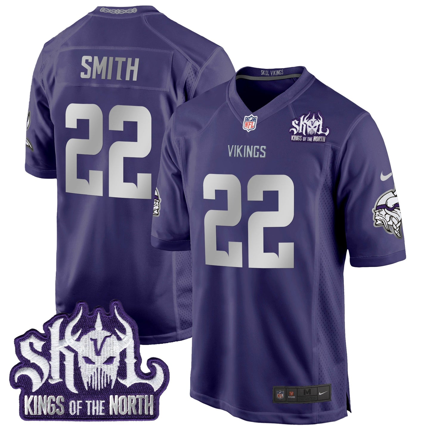 MIN 2024 Winter Warrior Skol Patch Game Jersey - All Stitched