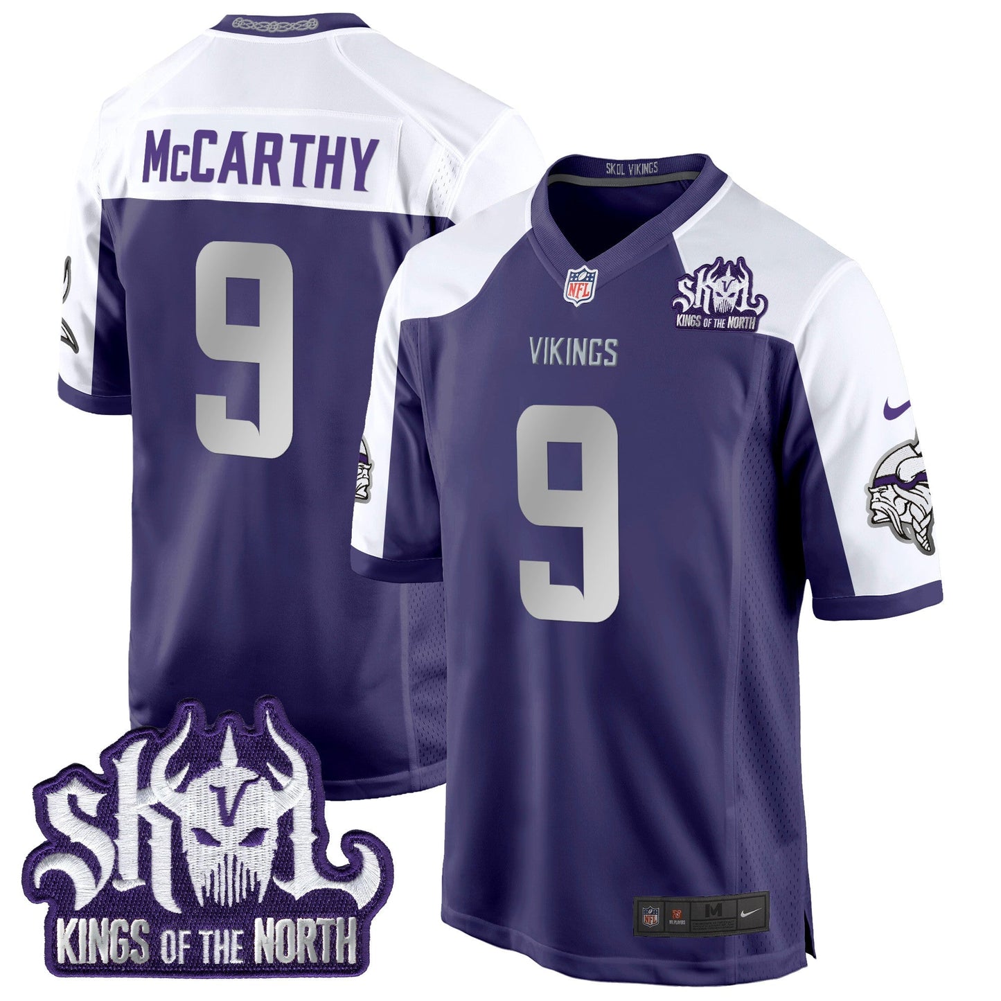 MIN 2024 Winter Warrior Skol Patch Game Jersey - All Stitched