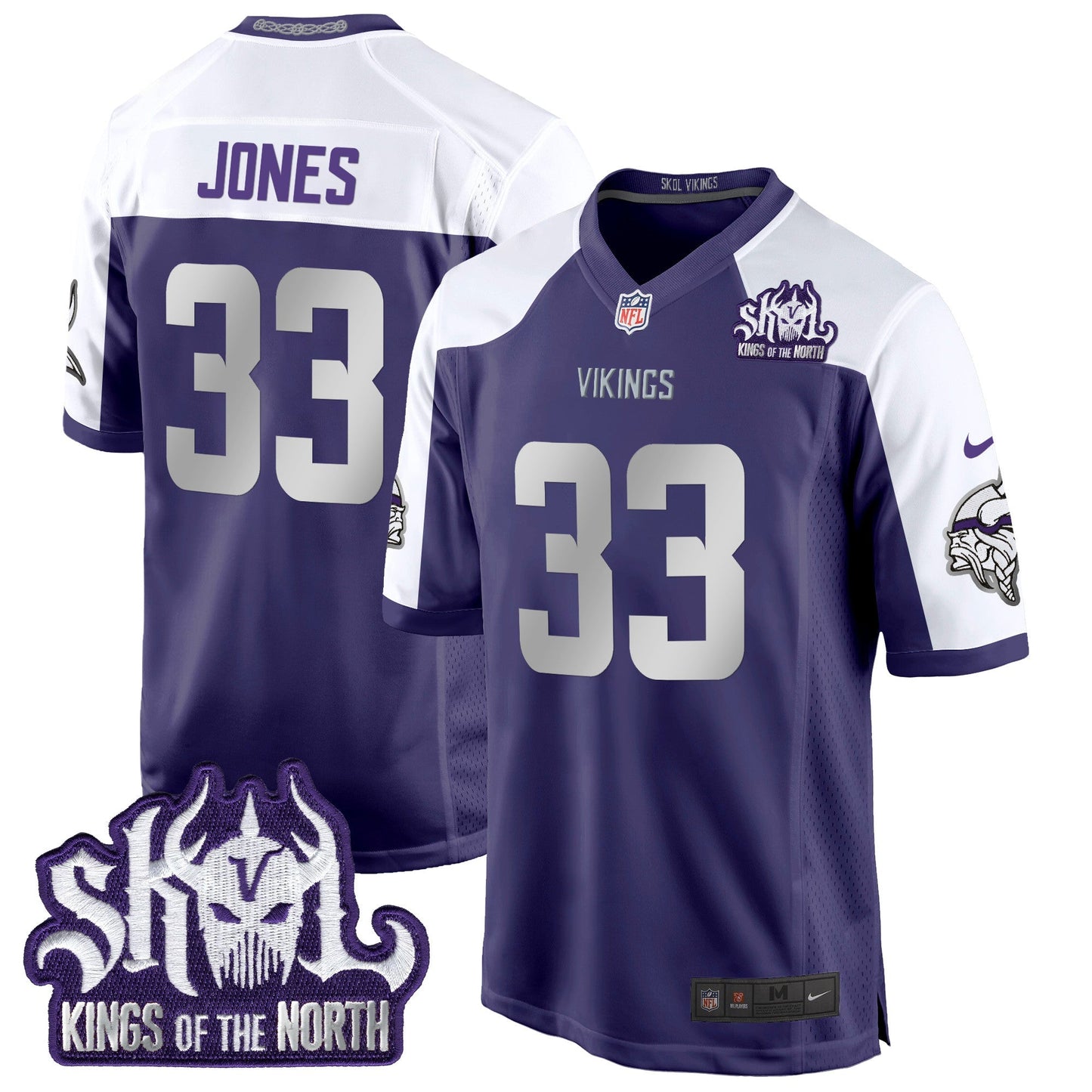 MIN 2024 Winter Warrior Skol Patch Game Jersey - All Stitched