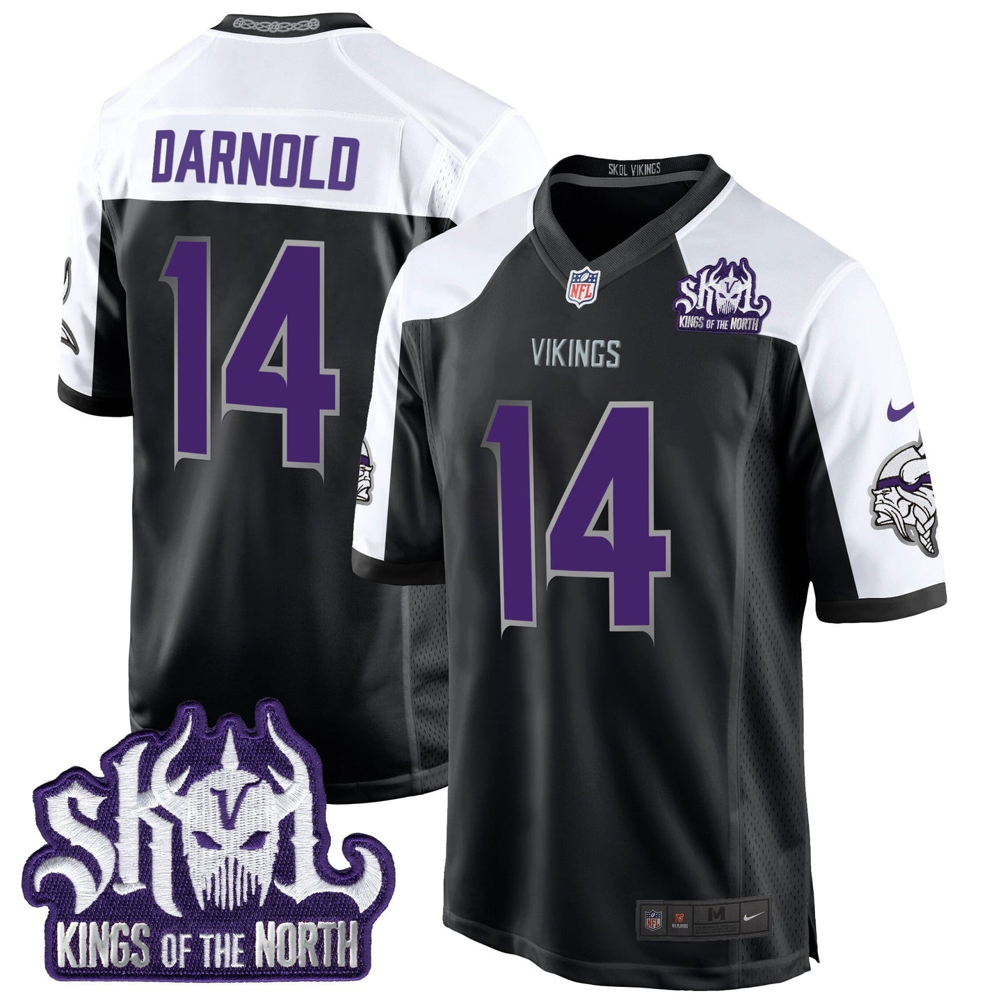 MIN 2024 Winter Warrior Skol Patch Game Jersey - All Stitched