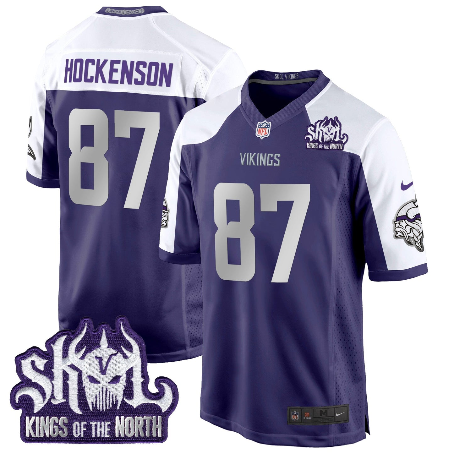 MIN 2024 Winter Warrior Skol Patch Game Jersey - All Stitched
