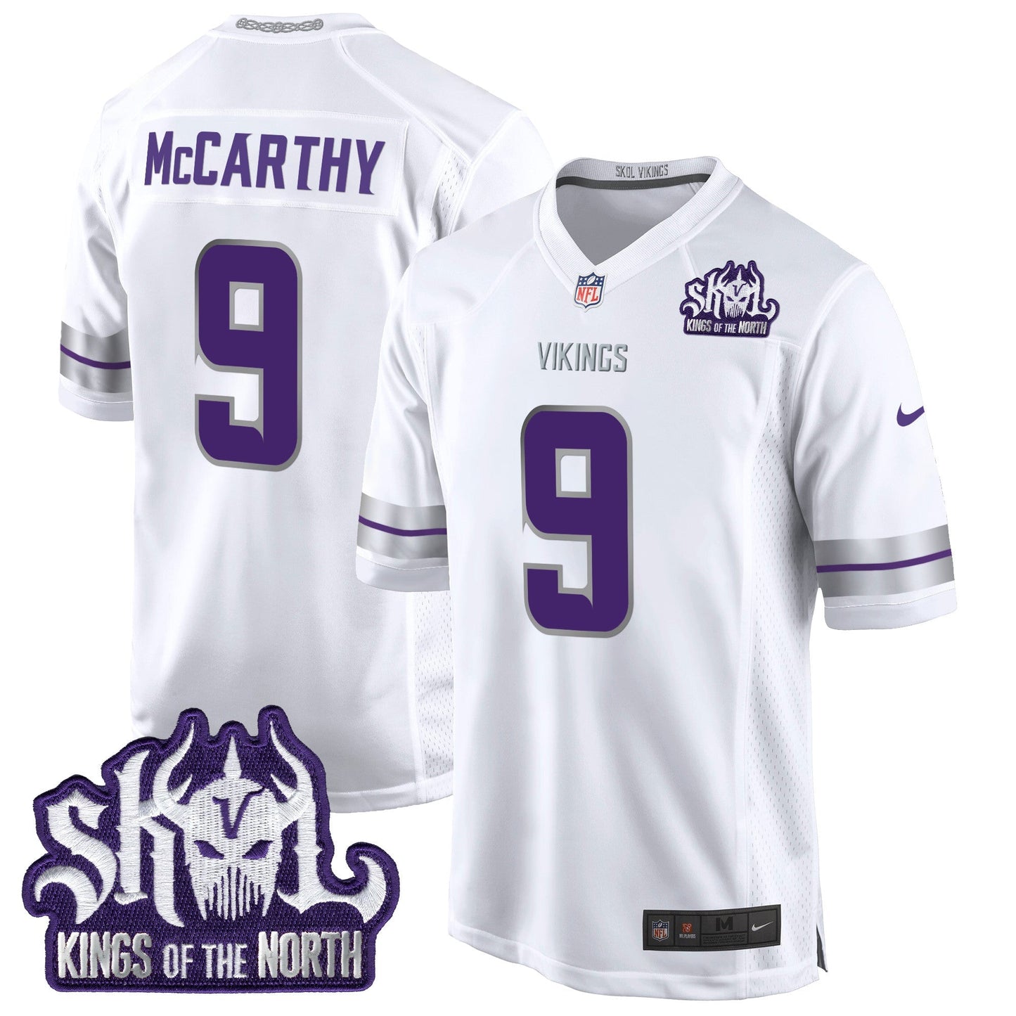 MIN 2024 Winter Warrior Skol Patch Game Jersey - All Stitched