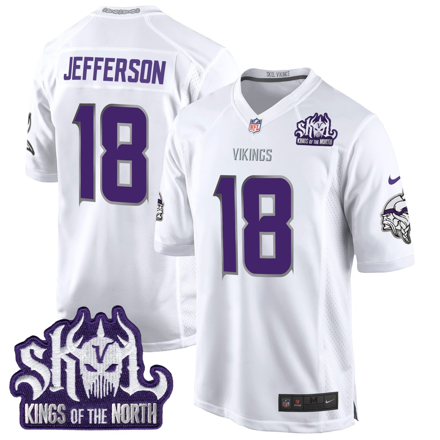 MIN 2024 Winter Warrior Skol Patch Game Jersey - All Stitched