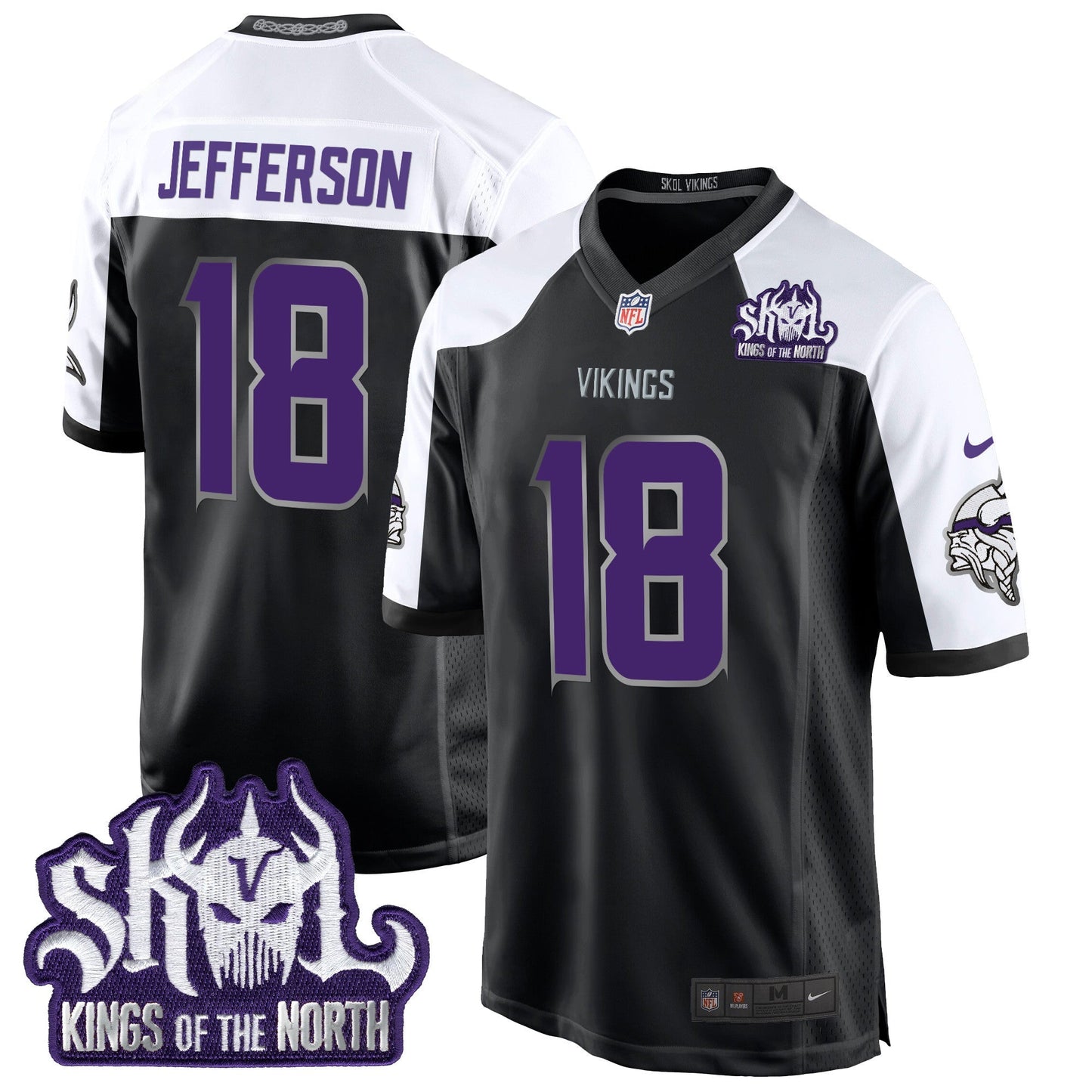 MIN 2024 Winter Warrior Skol Patch Game Jersey - All Stitched