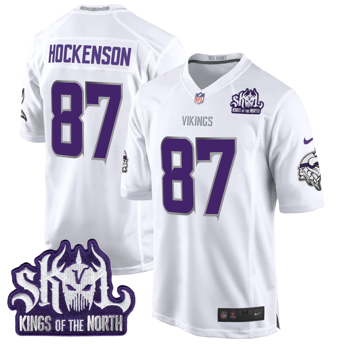 MIN 2024 Winter Warrior Skol Patch Game Jersey - All Stitched