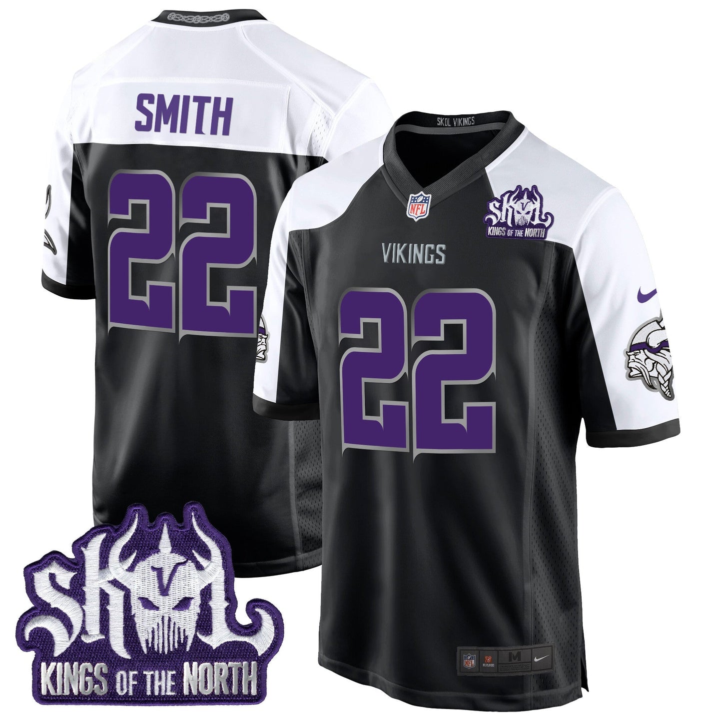 MIN 2024 Winter Warrior Skol Patch Game Jersey - All Stitched
