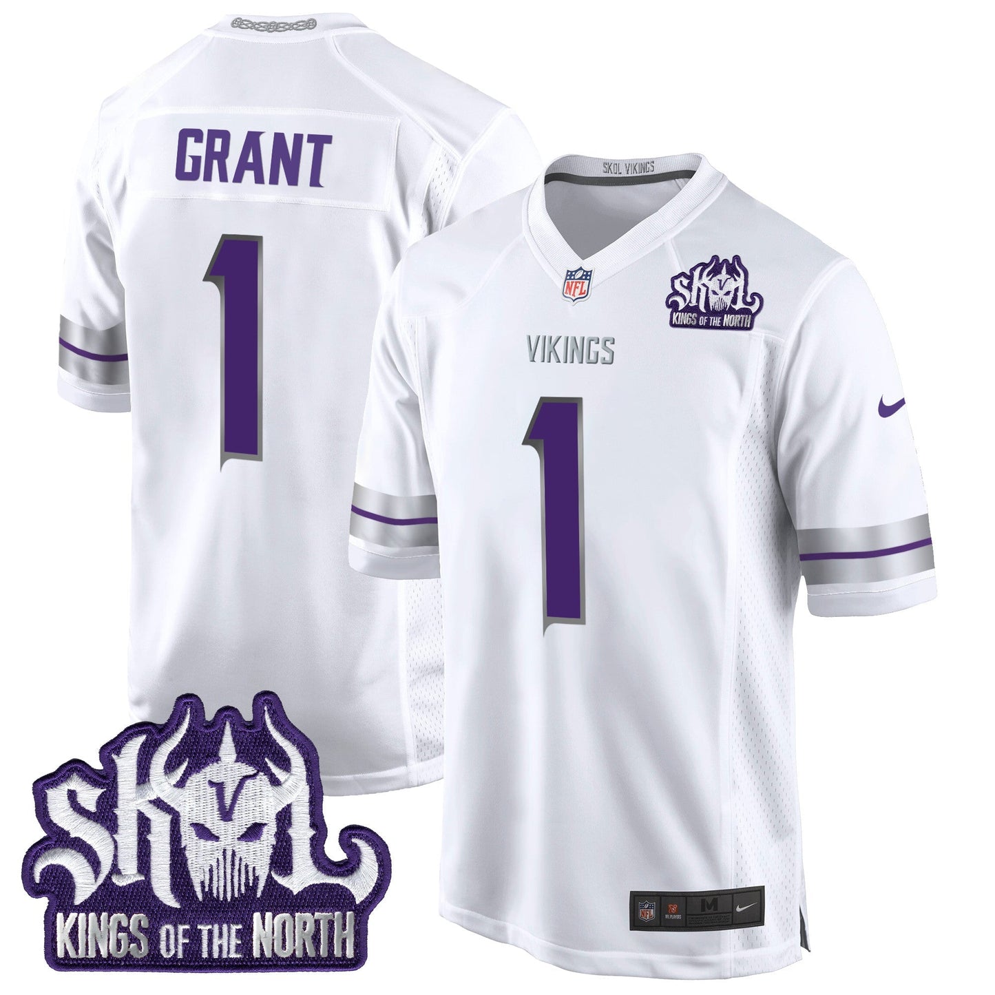 MIN 2024 Winter Warrior Skol Patch Game Jersey - All Stitched