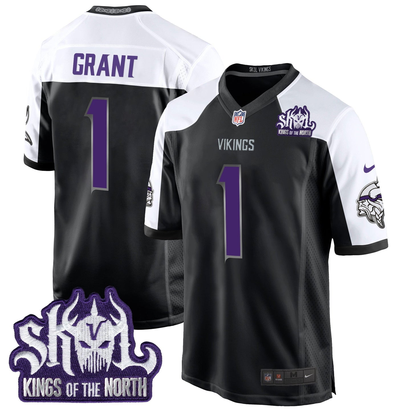 MIN 2024 Winter Warrior Skol Patch Game Jersey - All Stitched