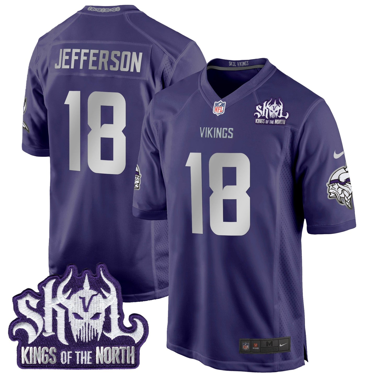 MIN 2024 Winter Warrior Skol Patch Game Jersey - All Stitched