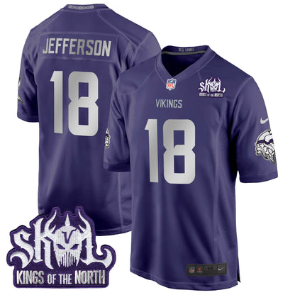 MIN 2024 Winter Warrior Skol Patch Game Jersey - All Stitched