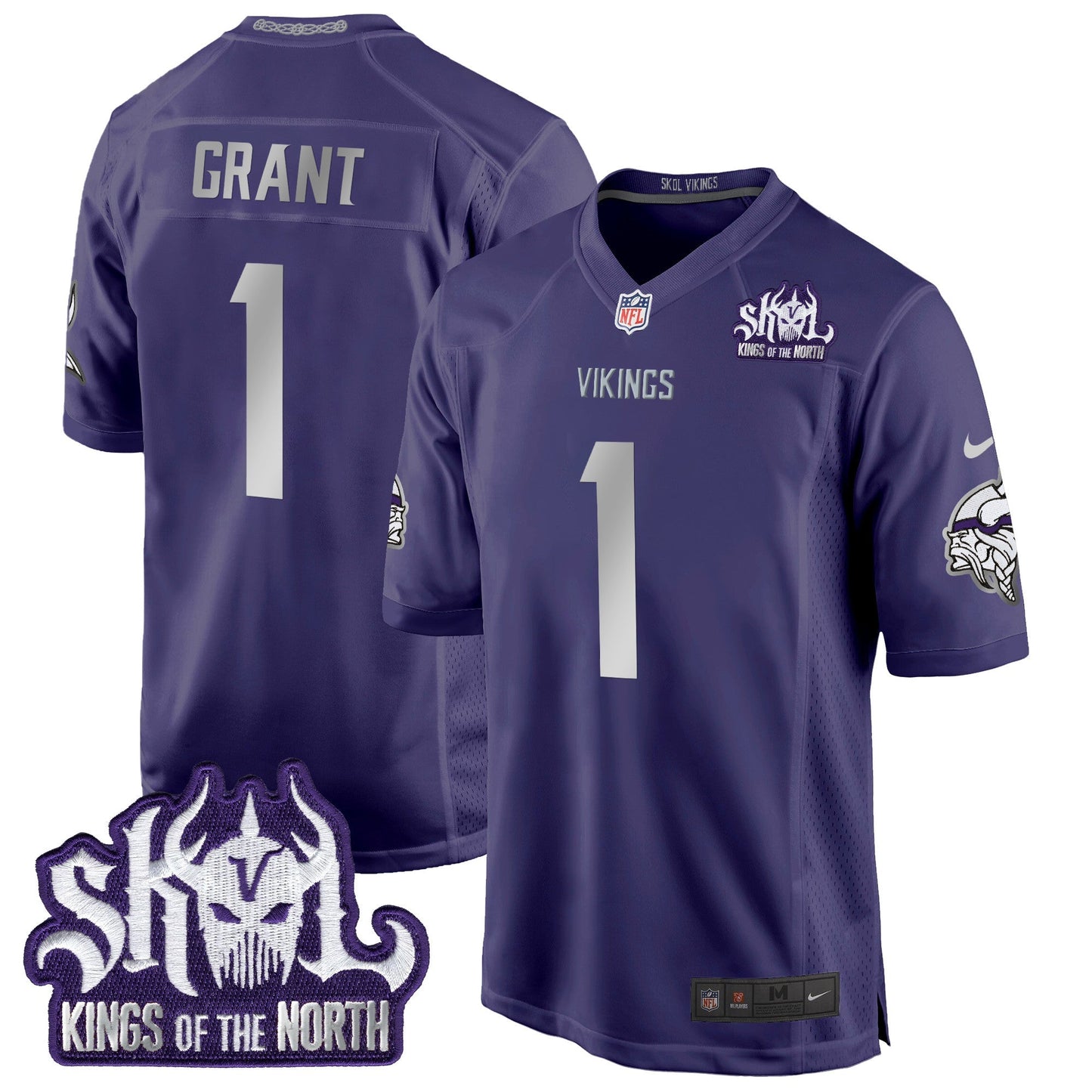 MIN 2024 Winter Warrior Skol Patch Game Jersey - All Stitched