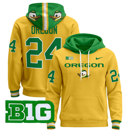 Oregon Ducks 2024 Pullover Hoodie V2- All Stitched