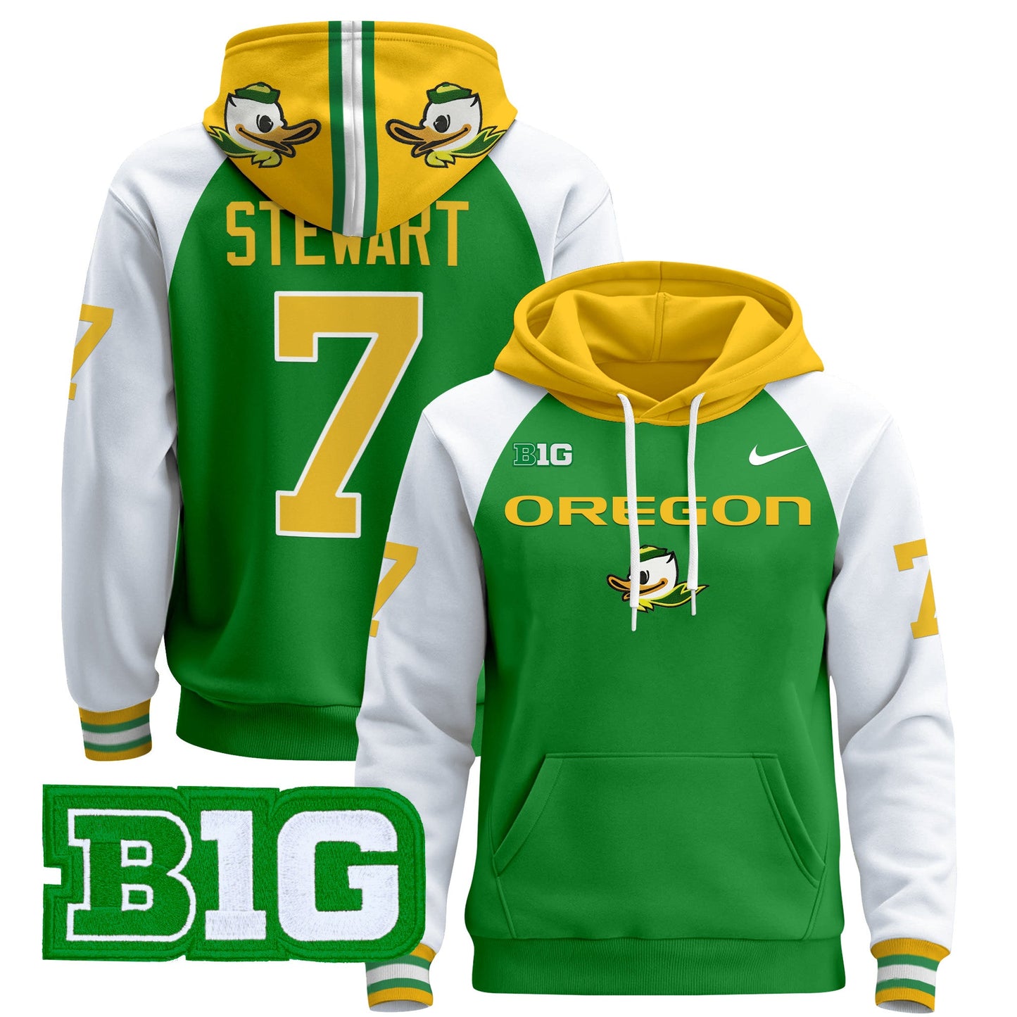 Oregon Ducks 2024 Pullover Hoodie V2- All Stitched