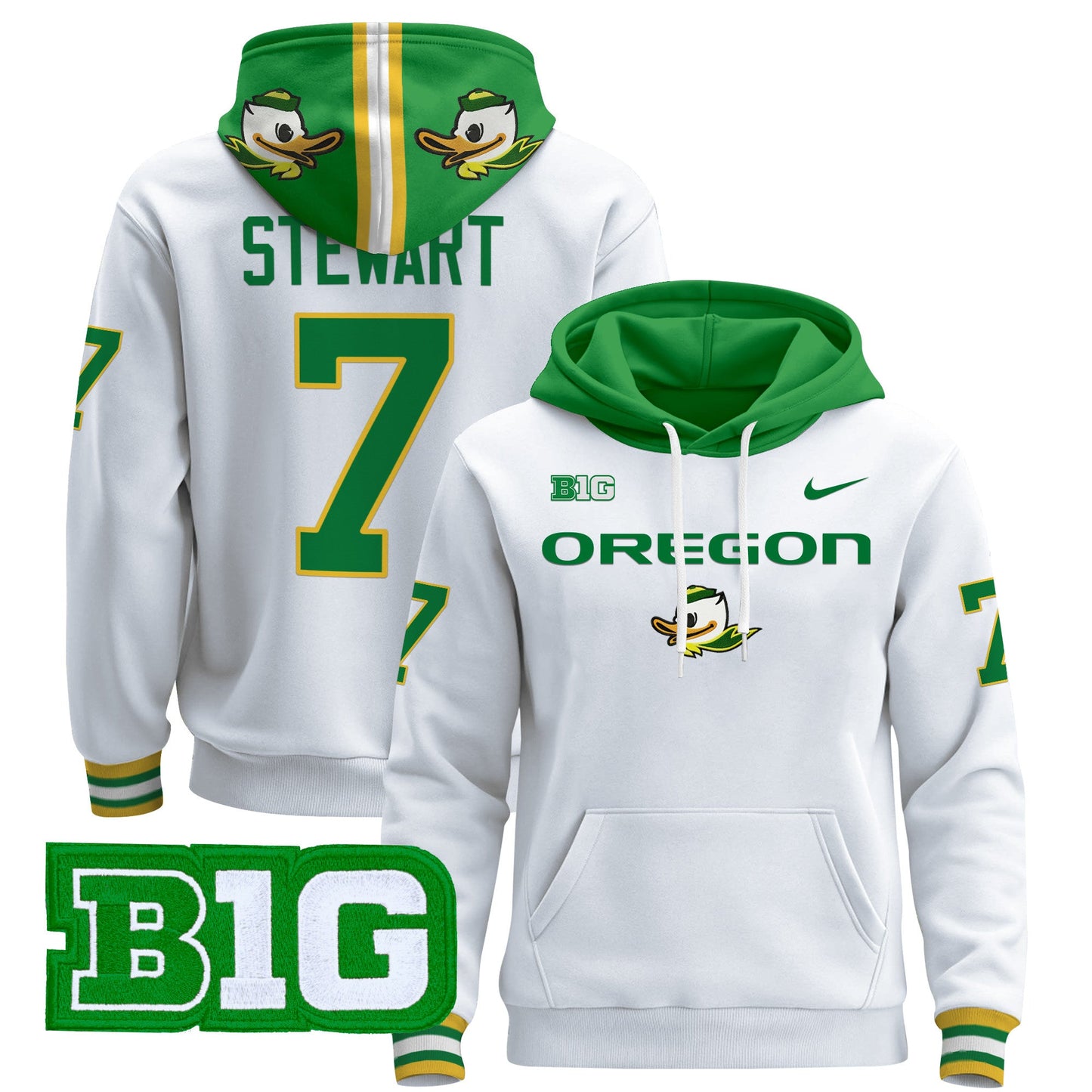 Oregon Ducks 2024 Pullover Hoodie V2- All Stitched