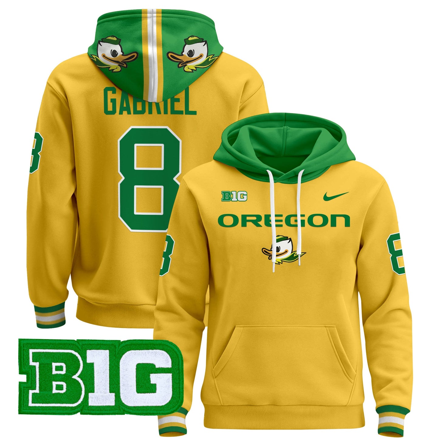 Oregon Ducks 2024 Pullover Hoodie V2- All Stitched
